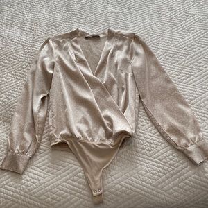 Abercrombie and Fitch neutral leopard print body suit